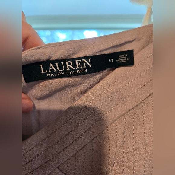 Lauren Ralph Lauren Embroidered Bodice Fit and Flare Georgette Dress - Picture 4 of 9